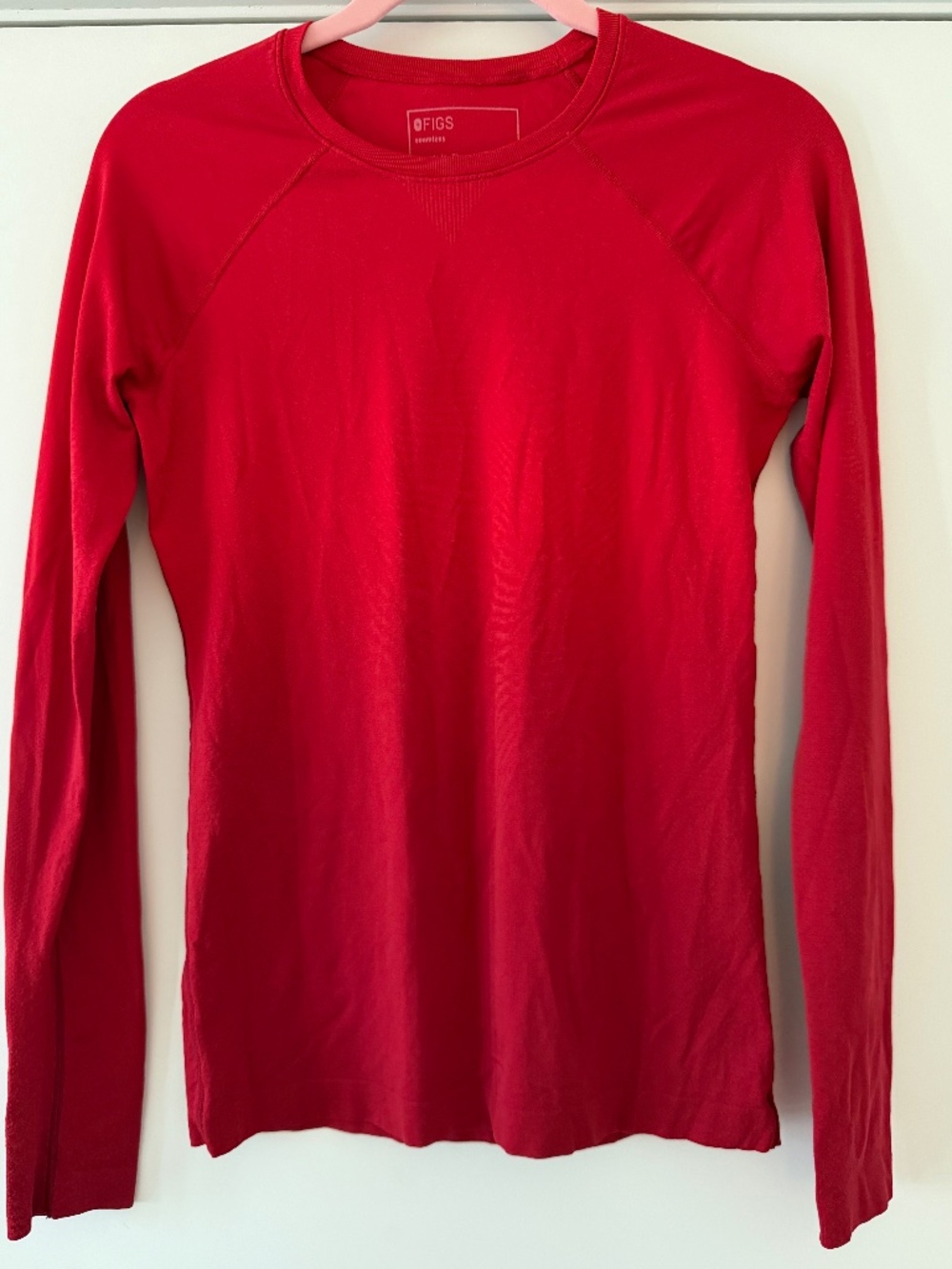 FIGS Women’s Lunar New Year Ombre Pop Red Salta Seamless Underscrub Size Small